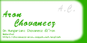 aron chovanecz business card